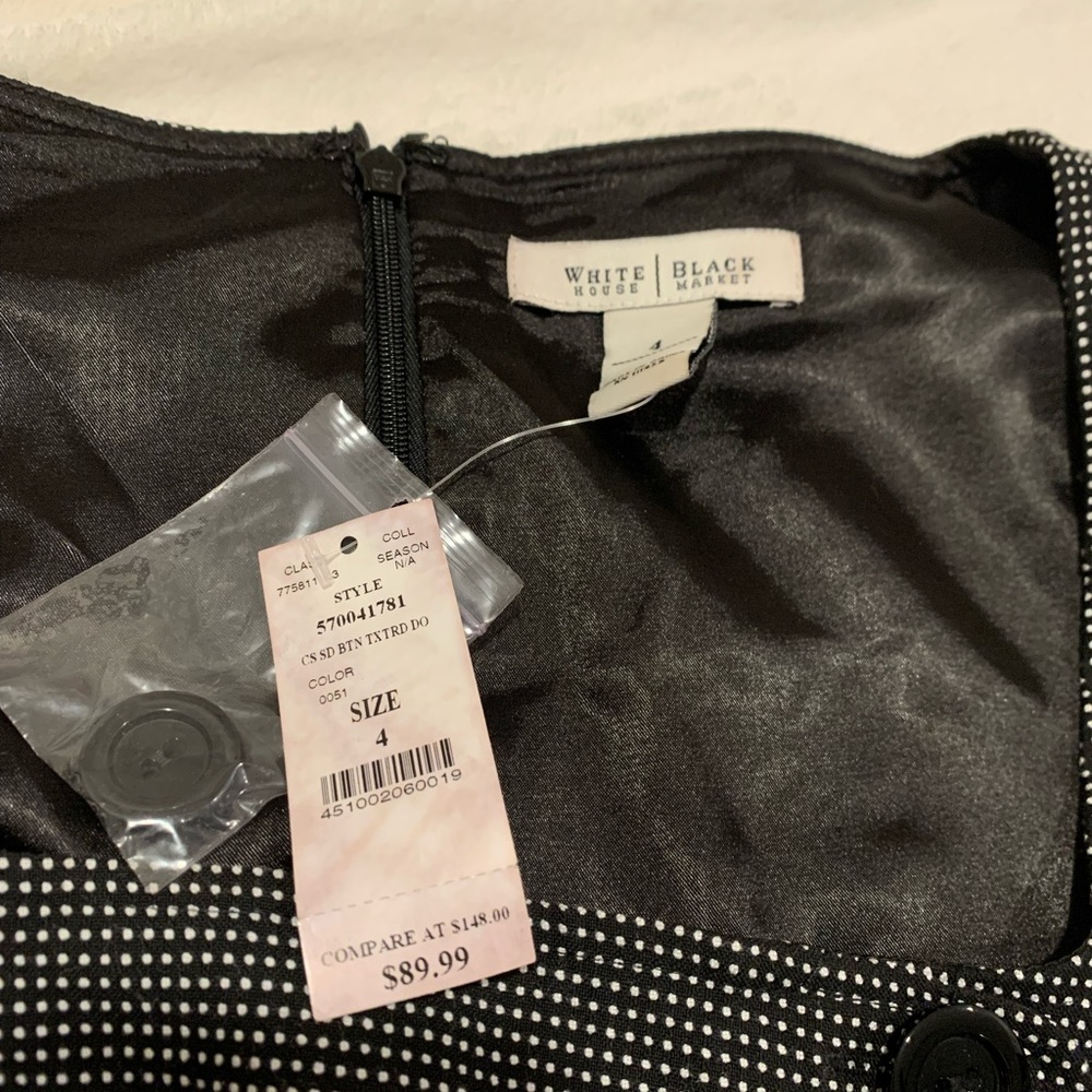 Black and white spotted dress